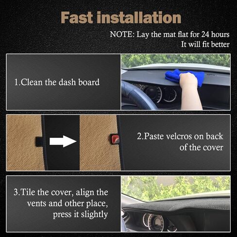 KEYOOG Dashboard Cover Dash Mat Fit for 2013-2009 Ma-zda 6 (for Left Hand Drive),Car Dash Board Mat Anti-Glare Carpet,Non-Slip Pad Sunshield Protector (Black) in Saudi Arabia