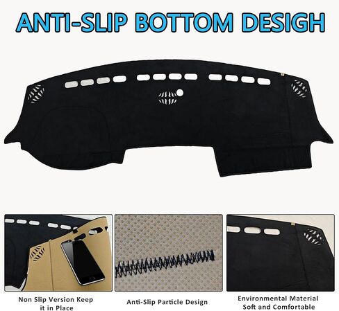 لعام 2025 دودج رام 1500 غطاء لوحة القيادة | غطاء لوحة القيادة مناسب لـ 2019-2023 2024 2025 دودج رام 1500 2500 3500 غطاء لوحة القيادة الأمامية غير قابل للانزلاق وسادة لوحة القيادة، أسود in Kuwait