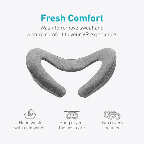VR Cover for Meta Quest 3 - Washable Hygienic Cotton Cover (Dark Grey, 2 pcs) in Kuwait
