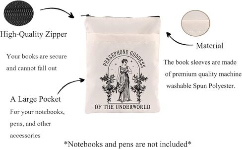Greek Goddess Gift Persephone Goddess of The Underworld Book Sleeve Greek Mythology Book Cover Greek Bookish Poet Gift (Underworld-b) in Kuwait