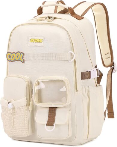 Teen Girls Backpack School Bags,Kids Backpack with Cute Plush Duck Pendent, Elementary Middle High School Students Bookbag, Outdoor Daypack for Girls in Saudi Arabia