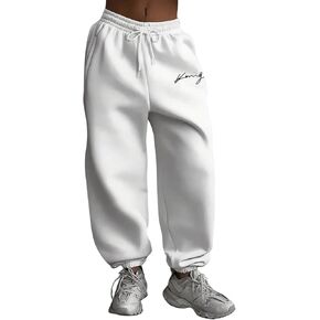 SHENHE Men's Letter Print Drawstring Baggy Sweatpants Loose Causal Jogger Sweatpants