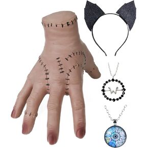 Wednesday Addams Thing Hand by Addams Family Scary Props Decorations for Halloween Party