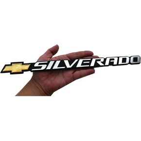 3D Raised and Strong Adhesive Decal Car Badge Emblem Nameplate Fit for Bowtie Silverado 1999-2007 Chevy 1500 HD 2500 HD 3500 HD 15114063 (Yellow)