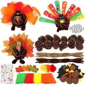 20 مجموعة من مجموعات الحرف اليدوية لعيد الشكر من كوز الصنوبر الديك الرومي، مجموعات حرفية للخريف والخريف، مجموعات يدوية يدوية لتركيا، نشاط العشاء الشكر، مشروع الفصل الدراسي، ديكورات الطاولة المركزية، مستلزمات الحفلات المفضلة in Kuwait