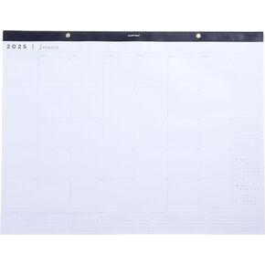 تقويم مكتبي من الجلد النباتي الأسود من راسل+هازل، 12 ورقة، 22 بوصة × 17 بوصة - يناير 2025 - ديسمبر 2025 (100635) in Kuwait