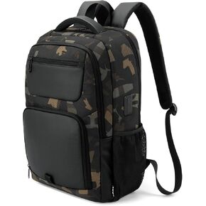 Business Laptop Backpack for Men, 40L Black Backpack with USB Charging Port, Water Resistant Backpack Fits 17.3 Inch Computer and Laptop for Business Work and College