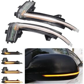 Hacreyatu Dynamic Led Side Mirror Turn Signal Light Indicator Blinker For Audi A3 8P B8.5 A4 A5 S5 RS3 RS4 RS5 (Yellow)