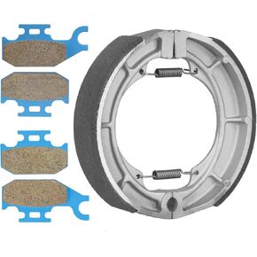 Youxmoto Front Rear Brake Shoes for Suzuki King Quad 400, 2008 2009 2010 2011 2012 2013 214 2015 2016 2017 2018 2019 2020, Drum Brake Shoes Pads