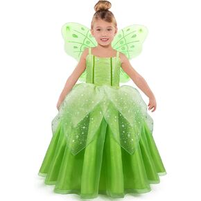 Princess Costume for Girls Fancy Fairy Halloween Party Dress Up Toddler Baby Tale Role Play Green Dress