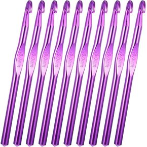10Pcs 3.5mm Crochet Hook, Aluminum Knitting Needles Craft Yarn, Crochet Hook for DIY Craft, Gold Crochet Needles for Knitting Scarf(Pink)