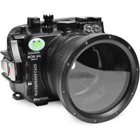 Sea frogs Underwater Camera Case Compatible with Canon EOS R6 60MM IPX8 40m/130ft Maximum Diving Depth Waterproof Camera Housing for Diving, Surfing, Rowing, Skiing