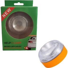 OUSHE LED Road Flares Safety Flashing Warning Light, Roadside Emergency Disc Beacon Kit for Vehicles, Boats, Camping, Lighting and SOS with Magnetic Base