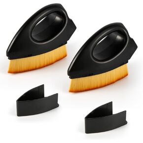 2pcs Auto Tire Dressing Brush, High Density Shine Brush Bristles Tire Applicator Brush Portable Car Tire Wash Brush with Handle Auto Detailing Tire Brush for Car Cleaning Supplies (Yellow)