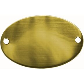RMP Stamping Blanks, 1.164 Inch x 1.829 Inch Oval with Two Holes, Brass 0.032 Inch (20 Ga.) - 20 Pack