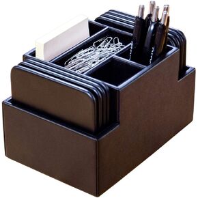 Dacasso Desk Organizer, 6.8125 x 4.8125 x 4.375, Black