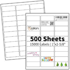 500 Sheets 2000 Labels 4x5 Shipping Labels for Laser & Inkjet Printers, Permanent Adhesive, 4 Labels per Page, A4 Size, Perfect for Mailing & Addressing