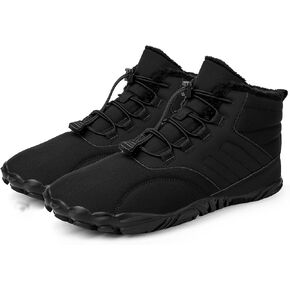 Unisex Winter Snow Sneakers - Solid Color, Slip-Resistant, Warm Fabric-Lined Mesh Upper, Rubber Sole, Cushioned Fabric Insole, Hiking and Walking Shoes for Men and Women