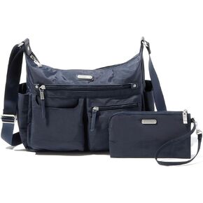 Baggallini womens New Classic Heritage With Rfid Phone Wristlet Anywhere Large Hobo, Black, One Size US