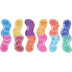 Gummy Worm Bookmarks for Kids - 6 Pieces Cute Holographic Book Marks, Book Markers for Book Lovers, Fun Book Marks for Reading Kids Adults Teacher Funny Gift, for School Office Home Supplies
