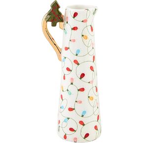Mud Pie Bud Vase, Blue Santa, 9" x 2 1/4" Dia