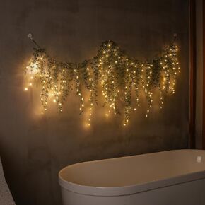 Vines for Bedroom， 6FT Hanging Boho Decor with 170 LED Fairy Lights for Christmas Wall Decorations Home Kitchen Office Wedding Wall Décor