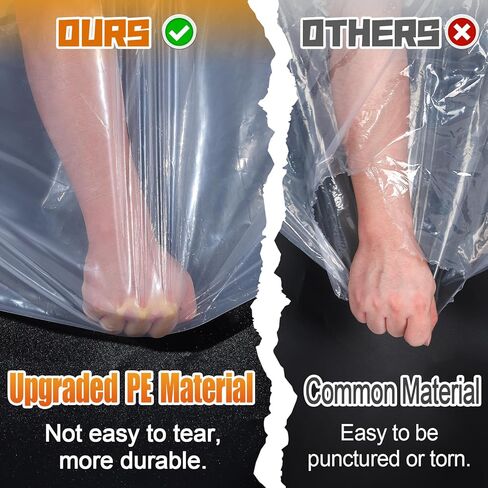 8x10ft Clear Tarps - 2 Pcs Anti-Tear Poly Tarpaulin, Heavy Duty Waterproof Transparent Patio Enclosure with Grommets Rope for Covering Chicken Coops Greenhouse Garden Plants in Saudi Arabia
