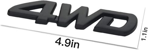 2 قطعة معدنية 4WD شعار 3D قسط سيارة شعار الجانب الحاجز الخلفي الجذع شعار شارة ملصق الشارات استبدال لجميع عجلة القيادة على الطرق الوعرة سيارات الدفع الرباعي شاحنة السيارات (أسود) in Kuwait