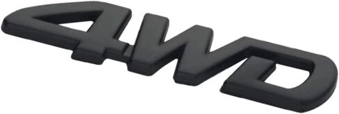 2 قطعة معدنية 4WD شعار 3D قسط سيارة شعار الجانب الحاجز الخلفي الجذع شعار شارة ملصق الشارات استبدال لجميع عجلة القيادة على الطرق الوعرة سيارات الدفع الرباعي شاحنة السيارات (أسود) in Kuwait
