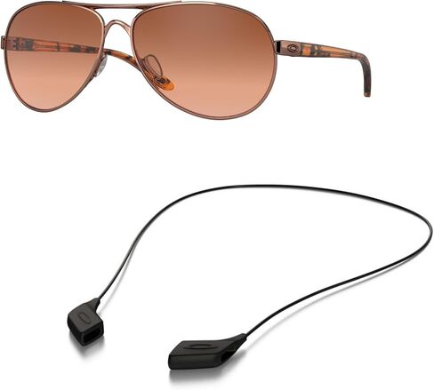 مجموعة نظارات Oakley OO4079 الشمسية: OO 4079 407901 ردود الفعل طقم ملحقات مقود باللون الذهبي الوردي Vr50 باللونين البني والأسود المتوسط in Saudi Arabia