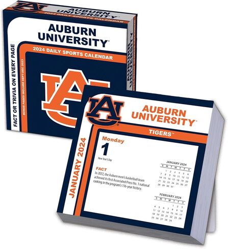 TURNER SPORTS Auburn Tigers 2025 Box Calendar (25998053003) in Saudi Arabia