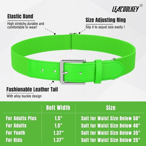 LEACOOLKEY Baseball Socks and Belt Combo Adult Youth Softball Elastic Socks Belt Set Adjustable in Saudi Arabia