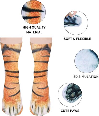 White Elephant Gifts for Adults - Funny Animal Feet Paw Socks Gag Gifts Christmas Stocking Stuffers in Saudi Arabia