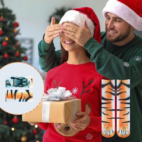 White Elephant Gifts for Adults - Funny Animal Feet Paw Socks Gag Gifts Christmas Stocking Stuffers in Saudi Arabia