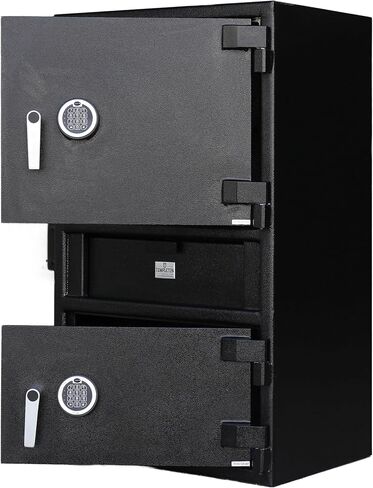 Templeton Standard Depository Drop Safe & Lock Box, Electronic Multi-User Keypad Combination Lock with Key Backup, Anti Fishing Security, 1.5 CBF Black in Saudi Arabia