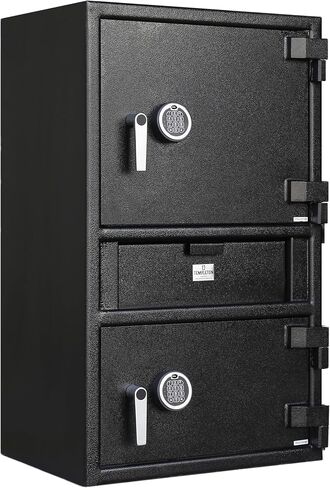 Templeton Standard Depository Drop Safe & Lock Box, Electronic Multi-User Keypad Combination Lock with Key Backup, Anti Fishing Security, 1.5 CBF Black in Saudi Arabia