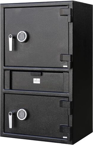 Templeton Standard Depository Drop Safe & Lock Box, Electronic Multi-User Keypad Combination Lock with Key Backup, Anti Fishing Security, 1.5 CBF Black in Saudi Arabia