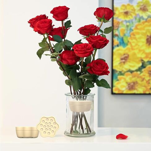 RAKSONIC Spiral Ikebana Stem Holder,2024 Spiral Stem Holder for Vases, Spiral DIY Bouquet Twister Flower Arrangement Holder Clear in Saudi Arabia