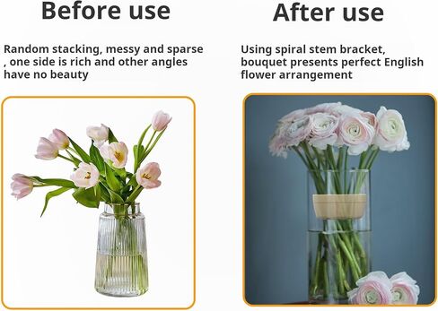 RAKSONIC Spiral Ikebana Stem Holder,2024 Spiral Stem Holder for Vases, Spiral DIY Bouquet Twister Flower Arrangement Holder Clear in Saudi Arabia