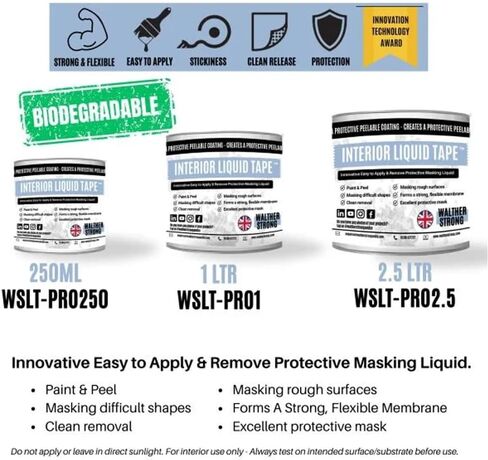 Walther Strong - Interior Liquid Masking Tape - Masking Fluid, Masking Liquid (250 ml) in Saudi Arabia