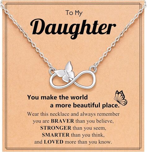 UPROMI Butterfly Necklace for Granddaughter/Daughter/Niece, Graduation Gifts for Girls in Saudi Arabia