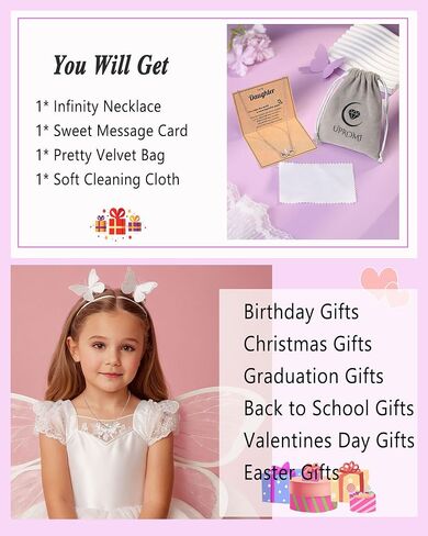 UPROMI Butterfly Necklace for Granddaughter/Daughter/Niece, Graduation Gifts for Girls in Saudi Arabia