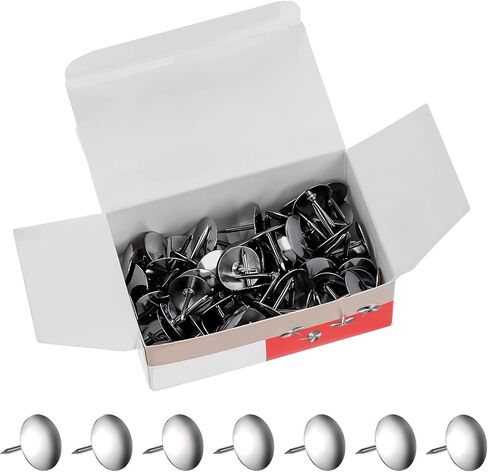 500 Pcs Thumbtacks Flat Metal Thumb Tacks Pushpins Poster for Cork Board, 3/8-inch Roundness Push Pins, Office Tacks for Corkboard, Bulletin Board Tacks, Metal Pushpins for Wall in Saudi Arabia