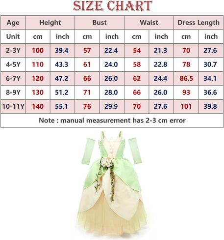 Princess Costume for Girls Fancy Fairy Halloween Party Dress Up Toddler Baby Tale Role Play Green Dress in Kuwait