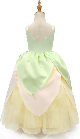 Princess Costume for Girls Fancy Fairy Halloween Party Dress Up Toddler Baby Tale Role Play Green Dress in Kuwait