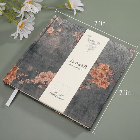 كتب رسم ذات غلاف مقوى من الحرير مقاس 7.1 بوصة × 7.1 بوصة، كتاب رسم فني مربع، 81 ورقة، هدية عيد الميلاد، أخضر in Saudi Arabia