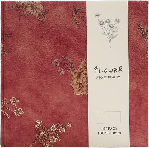 Fabric Simulated Silk Hardcover Sketching Books 7.1"x7.1" Square Art Sketch Book, 82 Sheets, Christmas Gift, Red in Saudi Arabia