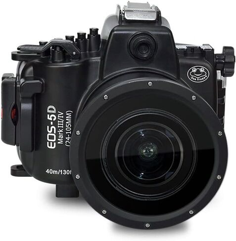 Sea frogs Underwater Camera Case Compatible with Canon EOS R6 60MM IPX8 40m/130ft Maximum Diving Depth Waterproof Camera Housing for Diving, Surfing, Rowing, Skiing in Kuwait