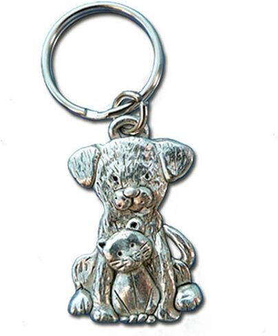 Pewter Dog Keychain – Keychains for Women – Cute Yorkie Gifts – Handcrafted in the USA Keychain Accessories in Saudi Arabia