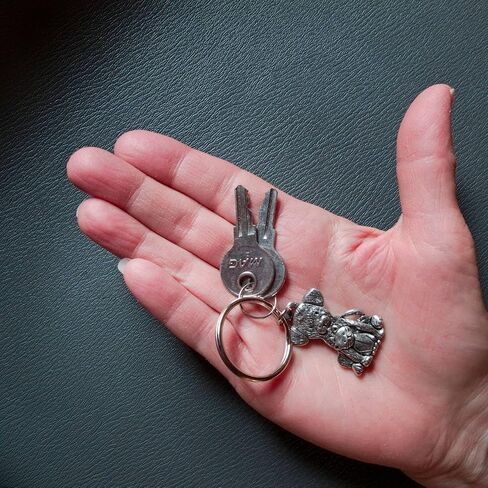 Pewter Dog Keychain – Keychains for Women – Cute Yorkie Gifts – Handcrafted in the USA Keychain Accessories in Saudi Arabia